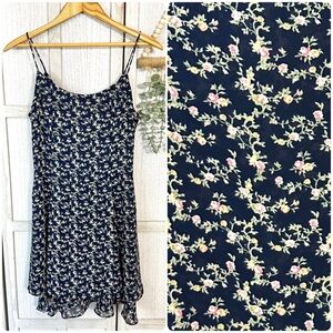 Vtg 90’s Late Edition Women’s Ditsy Floral Dress Ruffle Bottom Cottage Size 8 M